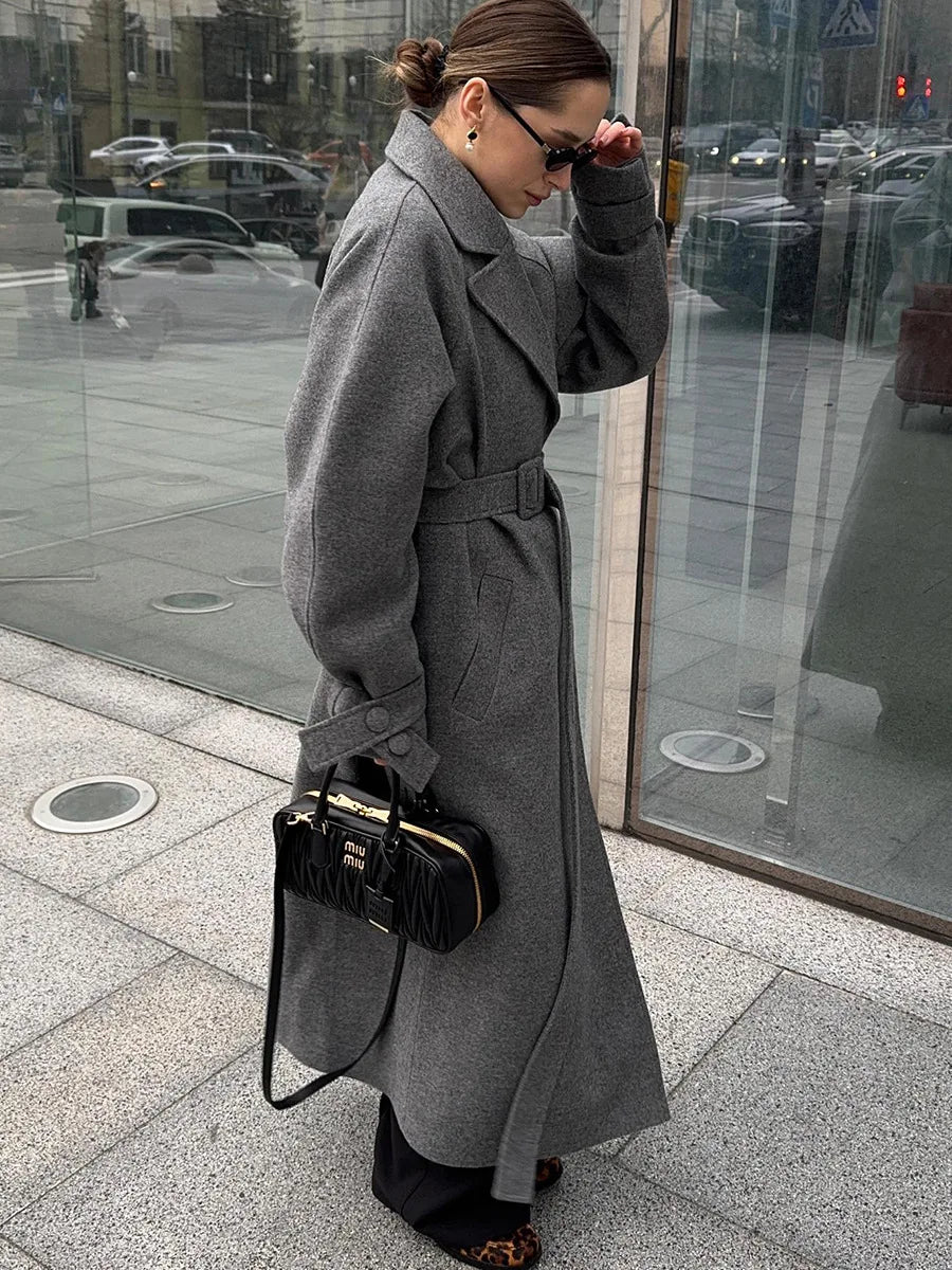 Lace Up Winter Overcoat