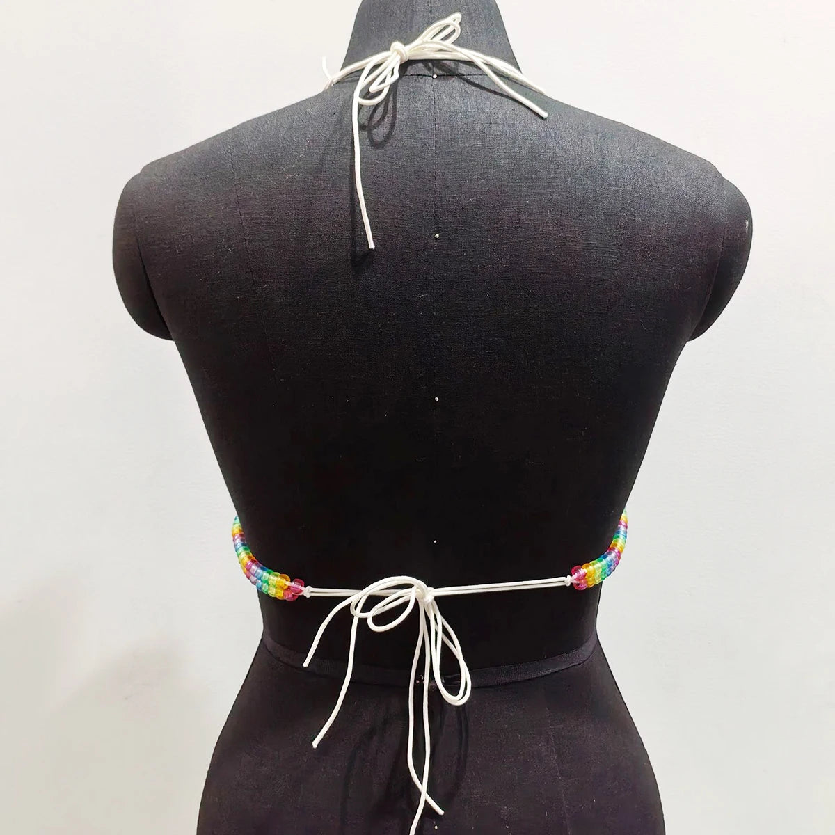 Retro Beaded Heart Bralette Set
