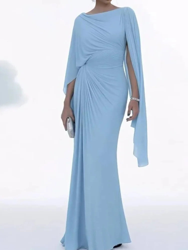 Elegant Patchwork Ankle Length Maxi Dress for Women