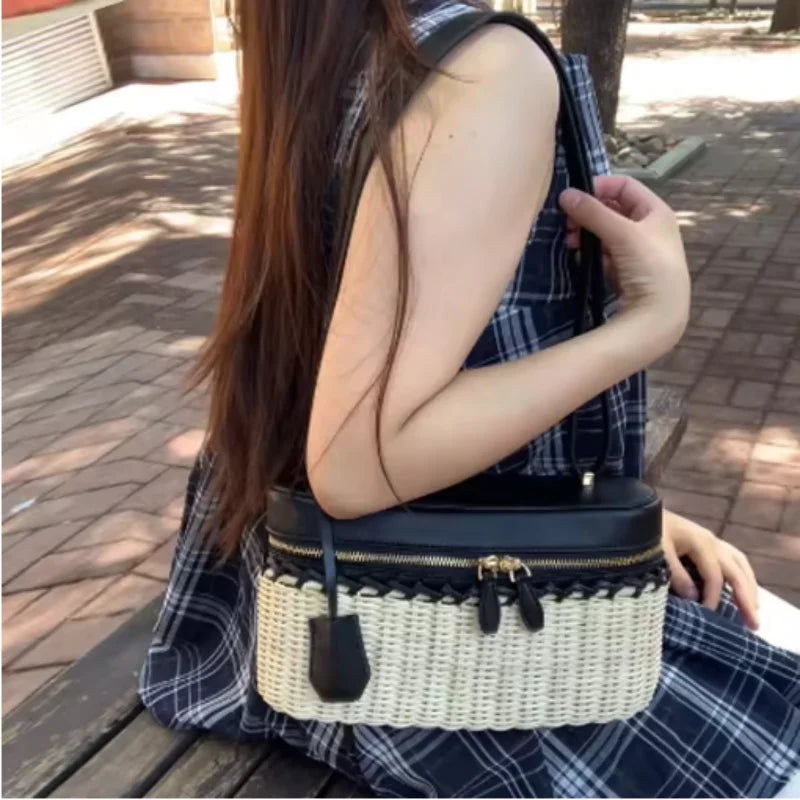 Handwoven Straw Tote Bag