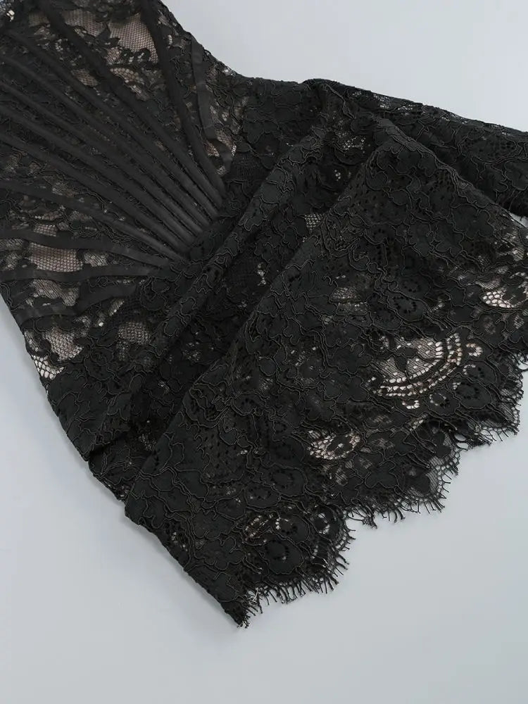 Lace Patchwork Corset Dress