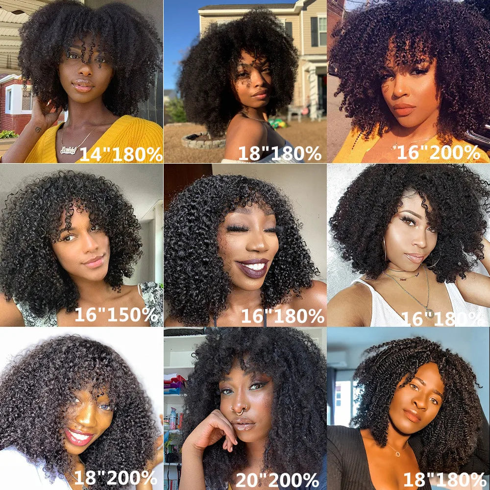 Highlight Blonde Short Curly Bob Wig With Bangs for Women