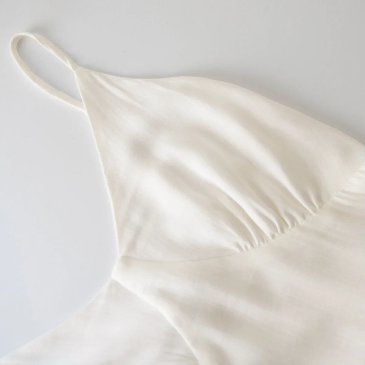 Linen Camisole Dress With Ruffle Hem