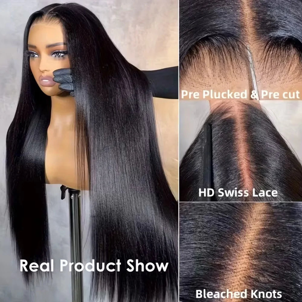 Preplucked Glueless Straight Human Hair Wig for Women