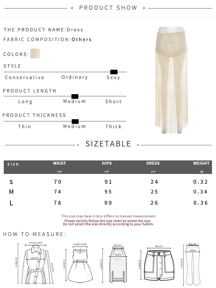 Backless Tassel Halter Patchwork Skirt Two Piece Set for Women