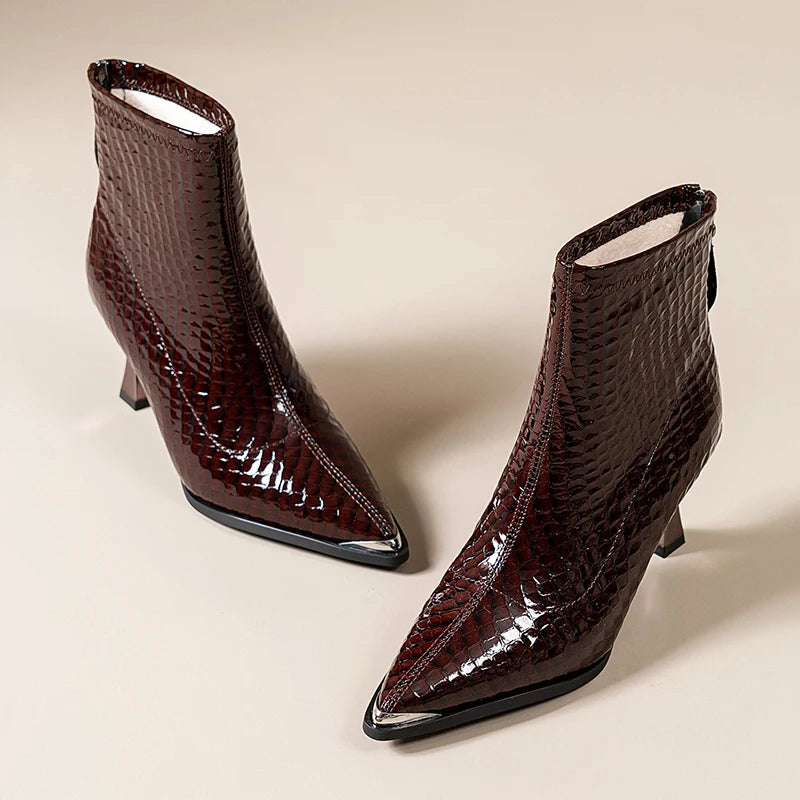 Sleek Pointed Toe Ankle Boots