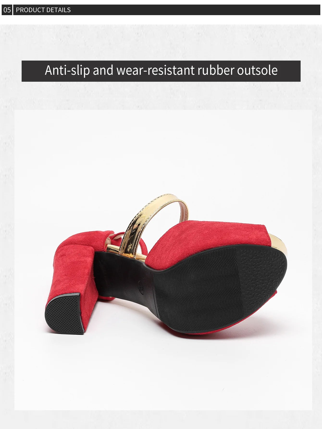 Peep Toe Square Heel Platform Sandals