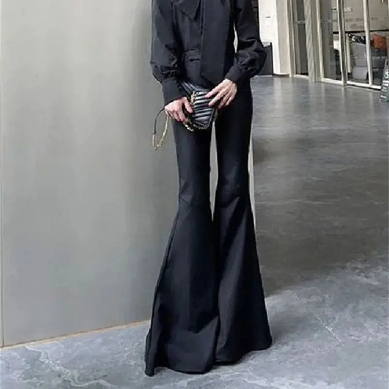 High Waist Bell Bottom Trousers