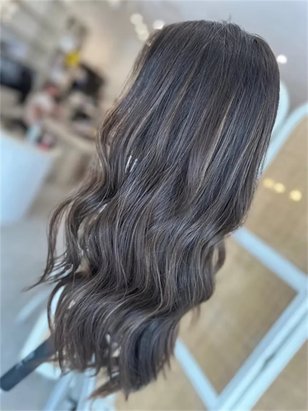 Chocolate Highlighted Synthetic Wig