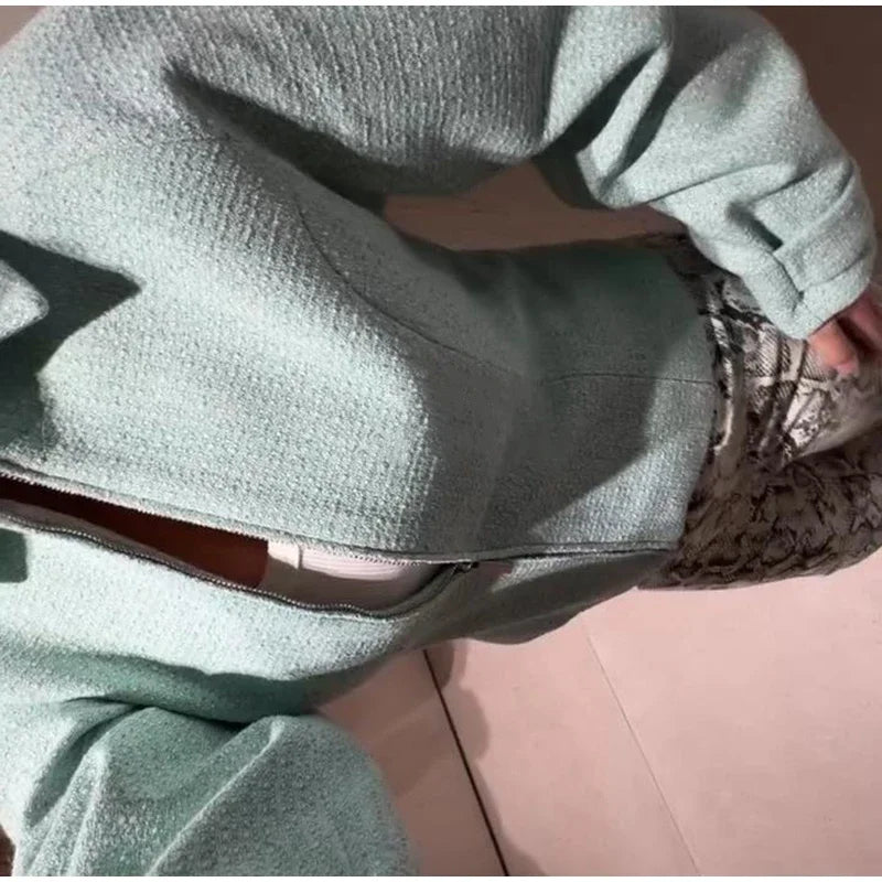 Chic Slim Fit Lapel Zipper Casual Short Coat for Women