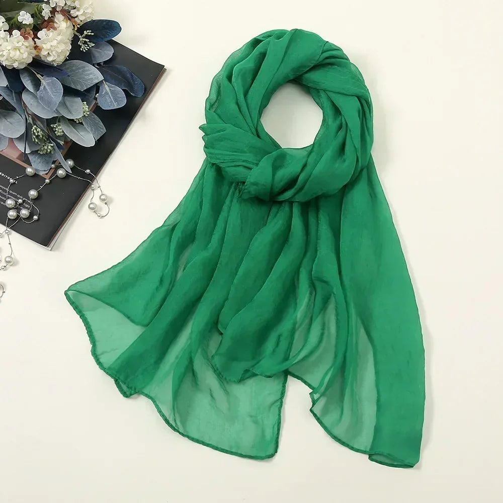 Oversized Chiffon Sun Protection Beach Wrap Scarf for Women