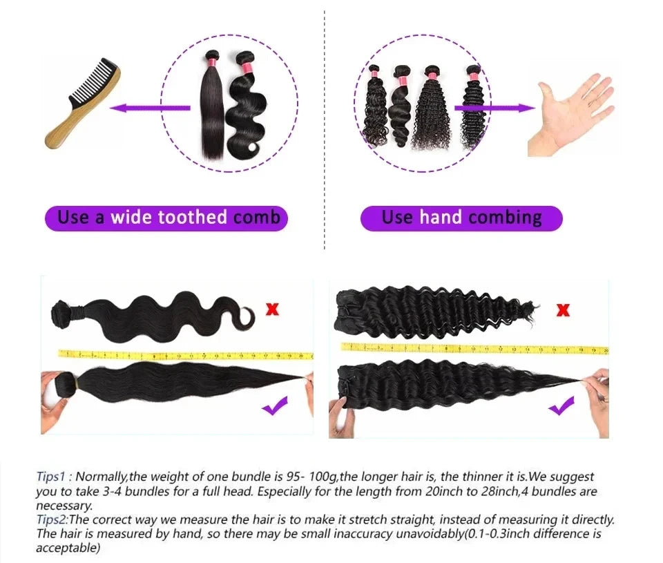 Virgin Brazilian Loose Wave Hair Bundles for Women