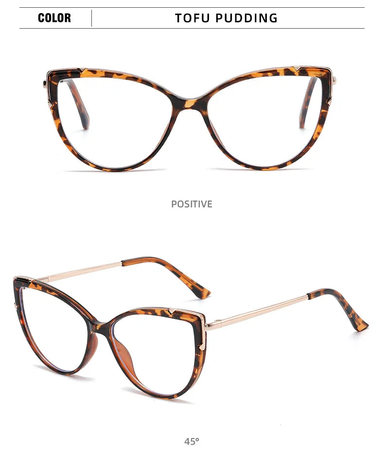 Cat Eye Fashion Blue Light Reading Glasses for Women