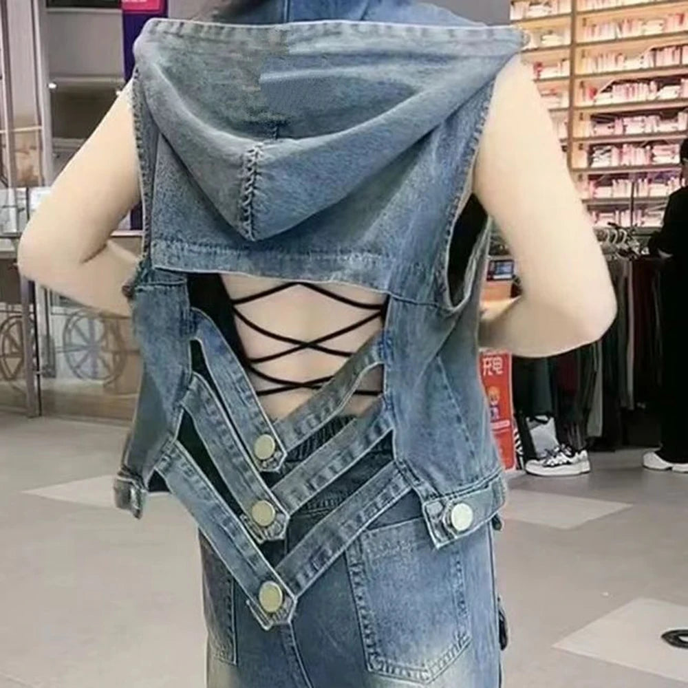 Lightweight Backless Casual Single Breasted Vest For Women