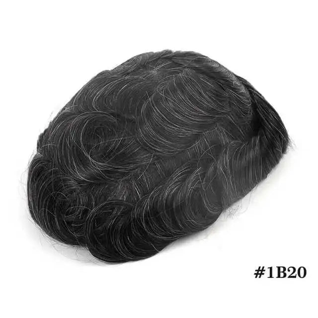 Natural Remy Hair Thin Skin Toupee Hair System for Men