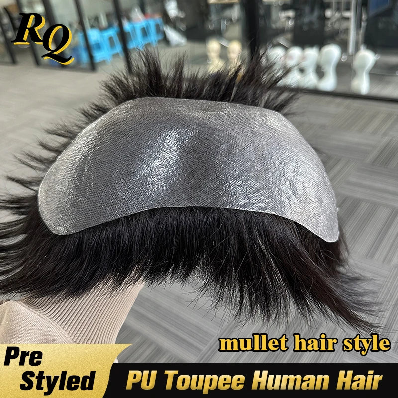 Premium Real Human Hair Polyurethane Base Lifelike Toupee for Women