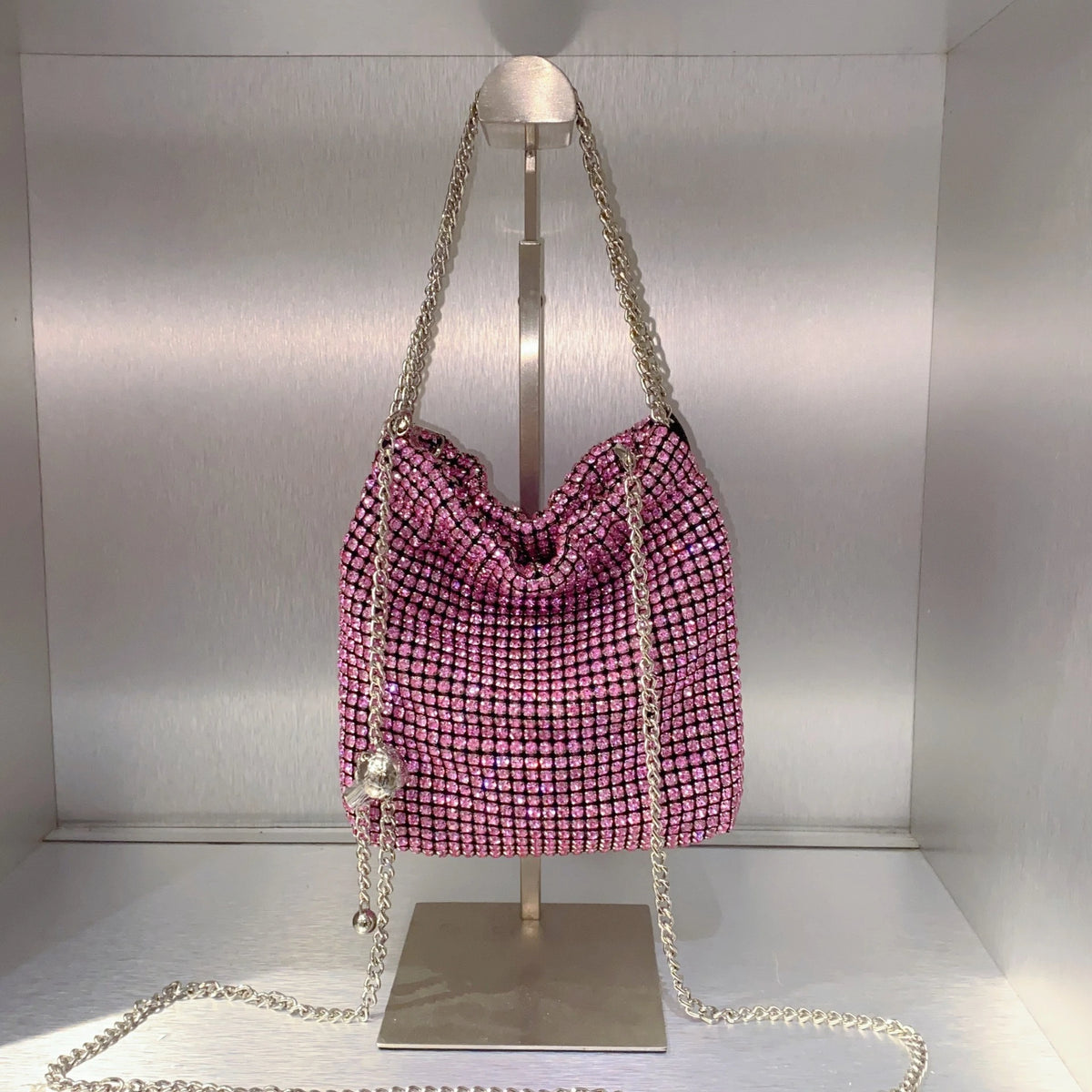 Diamond Encrusted Small Square Shoulder Bag for Women