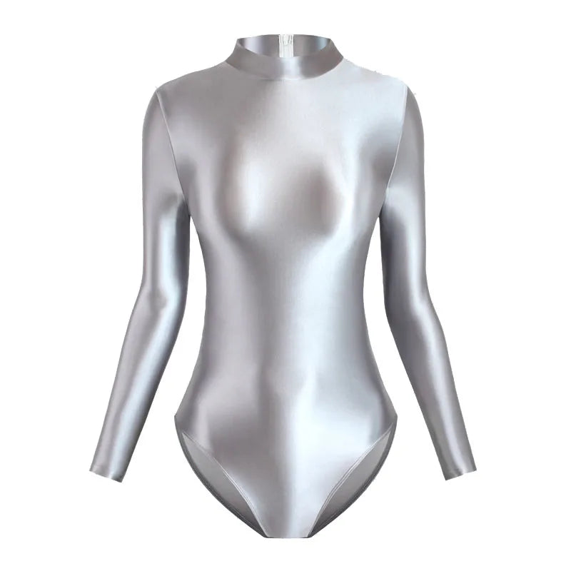 Silky Glossy One Piece Swimsuit