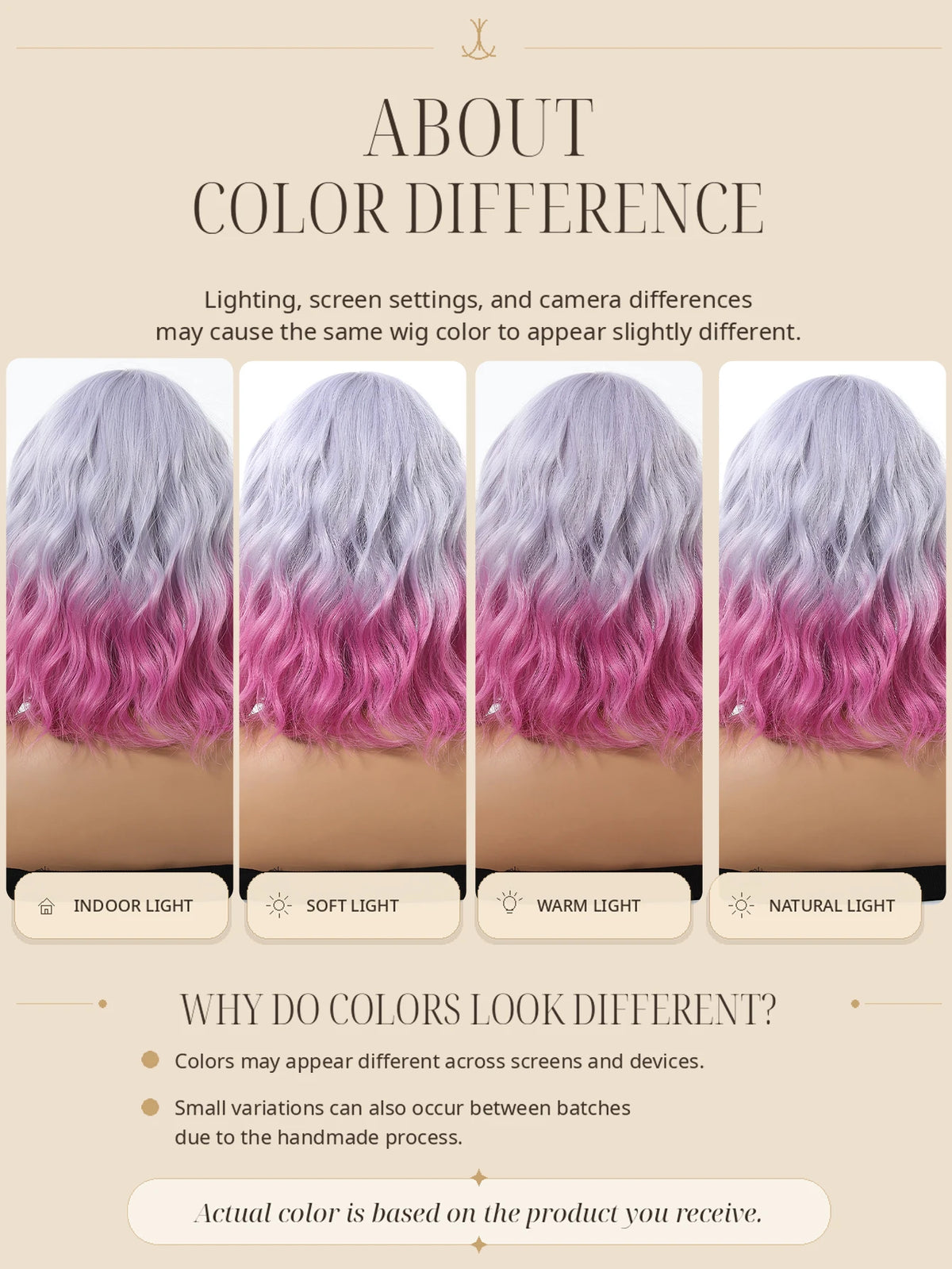 Pink Purple Ombre Curly Synthetic Wig With Bangs for Women