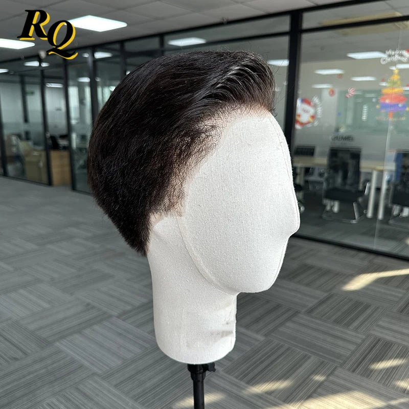 Premium Transparent Full Lace Pre Styled Human Hair Wig For Men