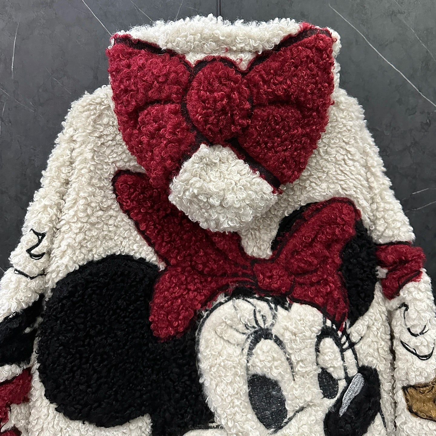 2025 Autumn Winter Heavy Industry New Cartoon Lamb Wool Hooded Cardigan Coat For Women's Loose Casual Sweet Top Zipper Jacket