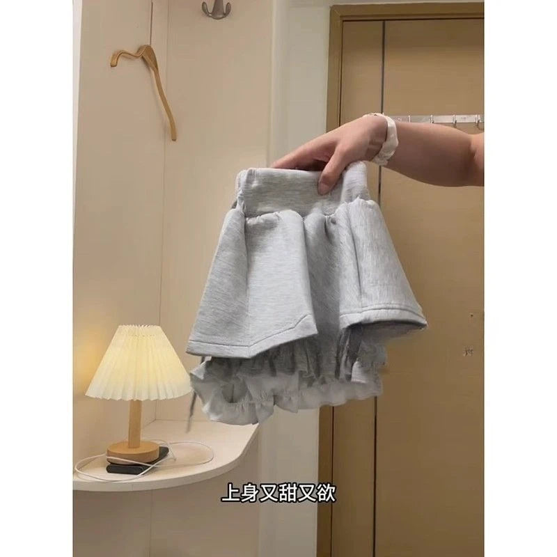 High Waist Elastic Flared A-Line Mini Skirt for Women