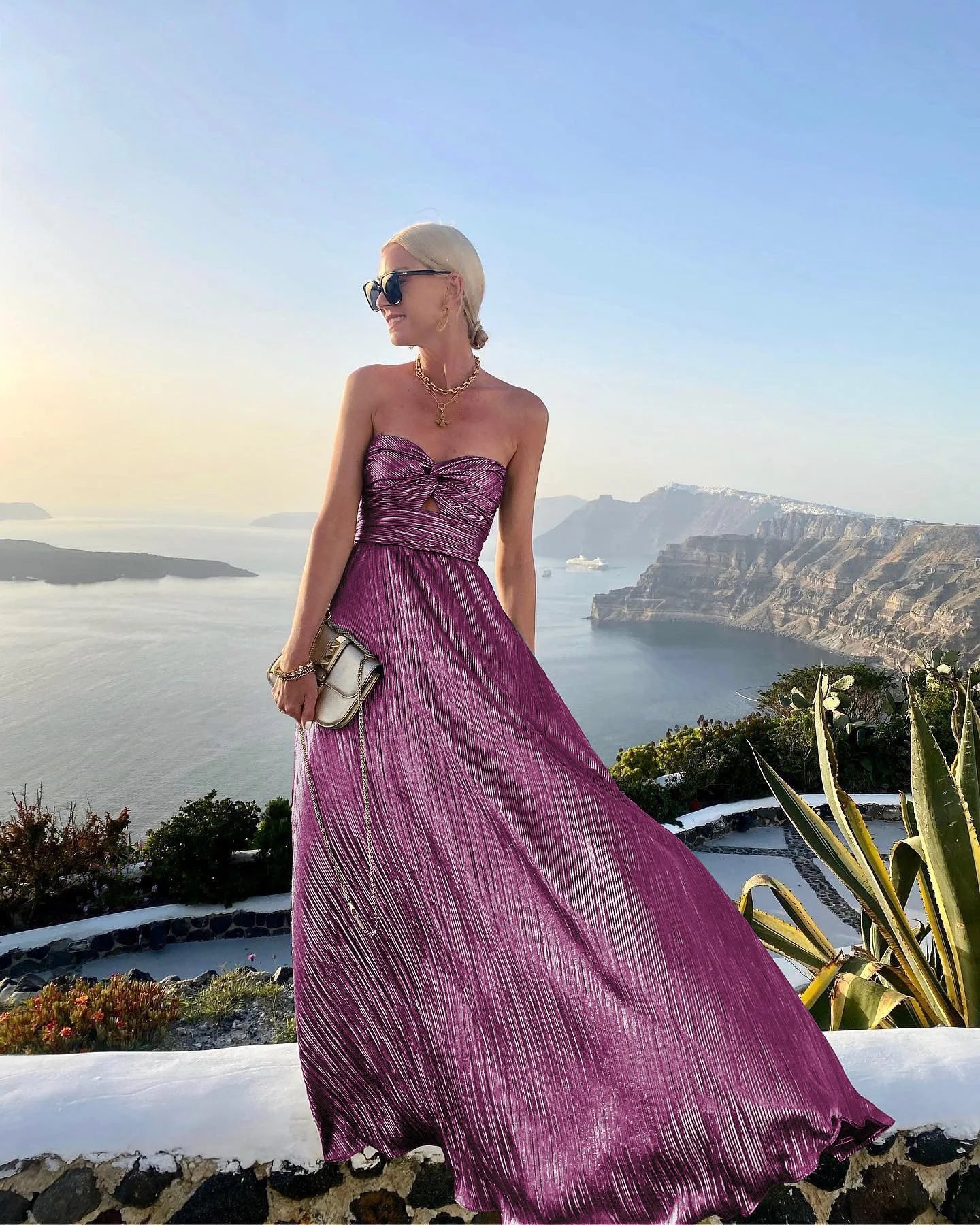 Sleeveless Chest Wrapping Dress Summer Women Sexy Hollow Out Solid Strapless Ladies Maxi Party Dress Fashion Streetwear