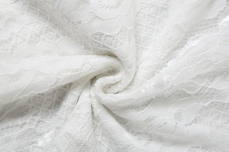 Cutenew Lace Stacked Women Maxi Dresses Romantic French Full Sleeve Ruffle Neck Split Bodycon Female Sexy Sheer Trend Vestidos