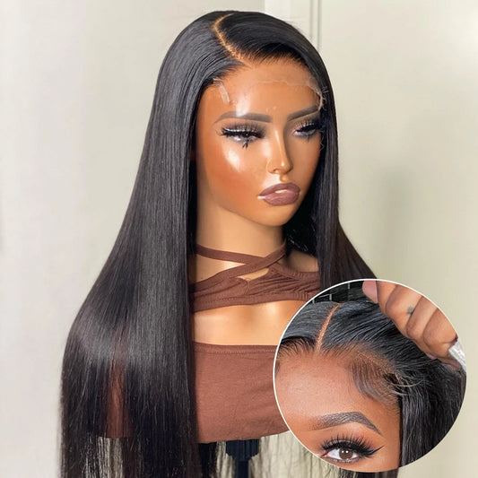 Straight Human Hair Wigs Glueless Wig Human Hair Ready To Wear 5X5 HD Lace Human Hair Lace Front Wig Brazilian Wig On Sale