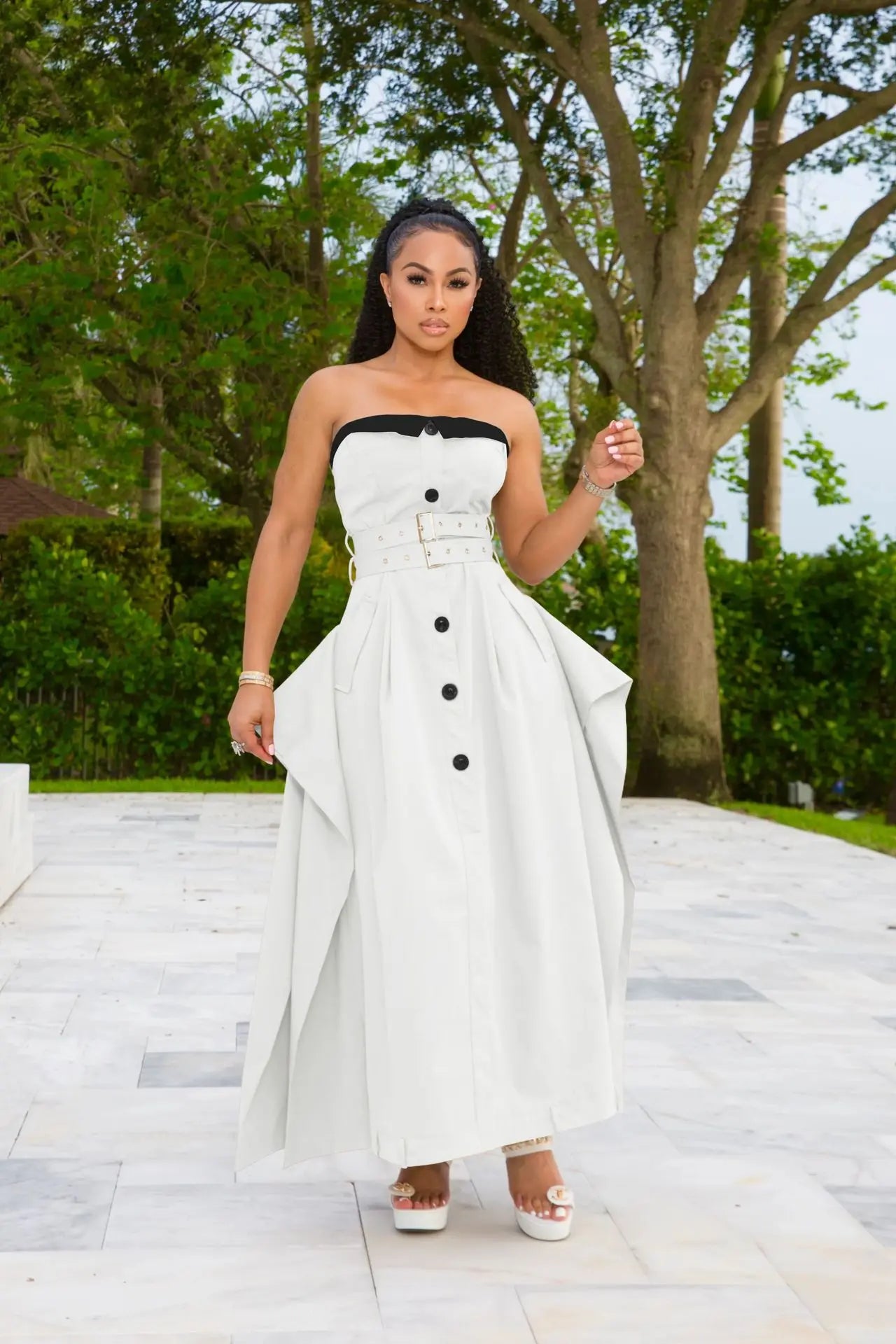 FAGADOER Autumn New Fashion Bodycon Dresses for Women Single Breasted Sleeveless Backless Dress Female Streetwear Vestidos 2025