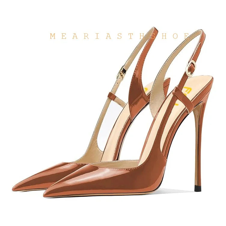 Black Lace Mesh Pointed Toe Side Open Slim High Heel Sandals For Women