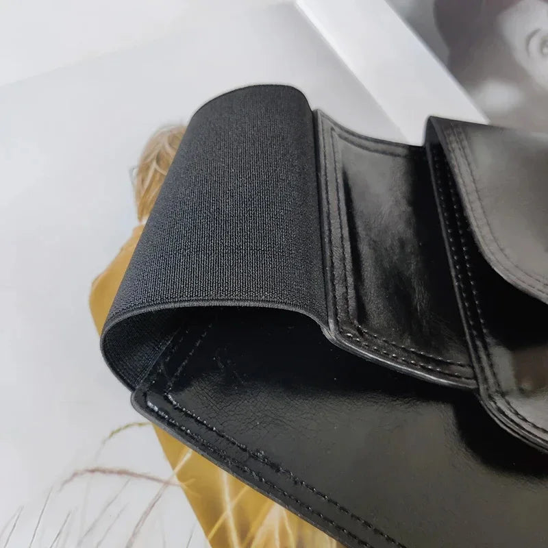 Plus Size Black Elastic Wide Corset Belt for Women
