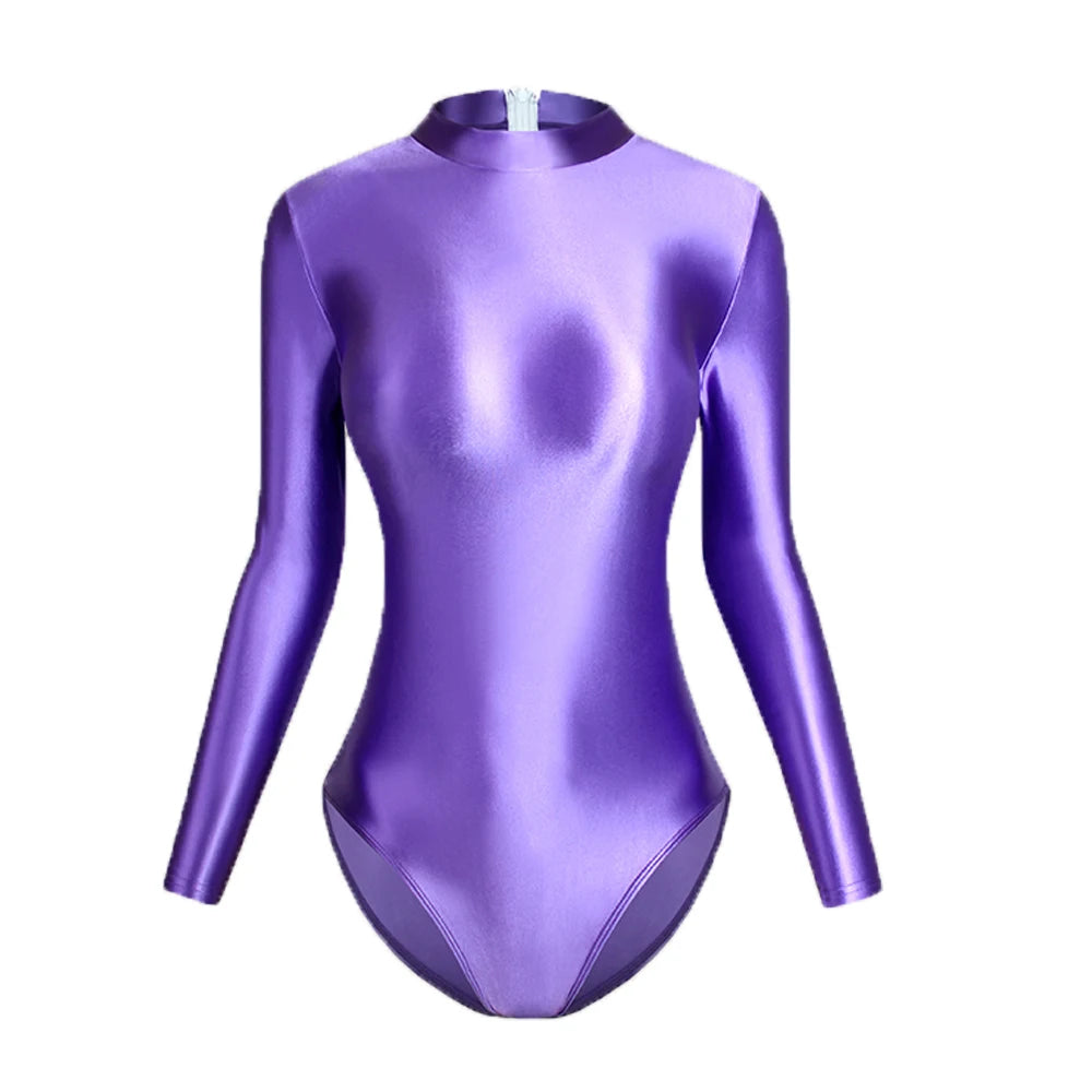 Silky Glossy One Piece Swimsuit