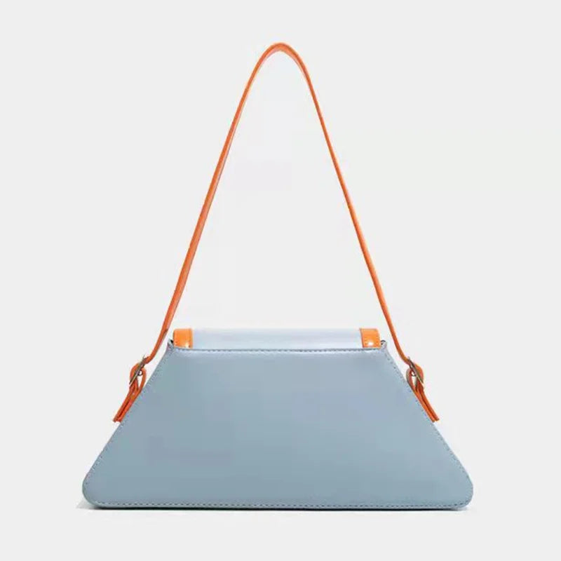 Panelled Trapezoid Shoulder Bag
