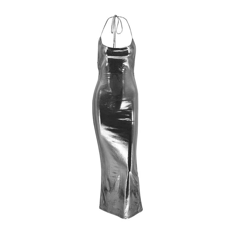 Sexy Party Dress Women Summer New Solid Sleeveless Bodycon Backless Bandage Dress Fashion Streetwear Clubwear Elegant Dresses