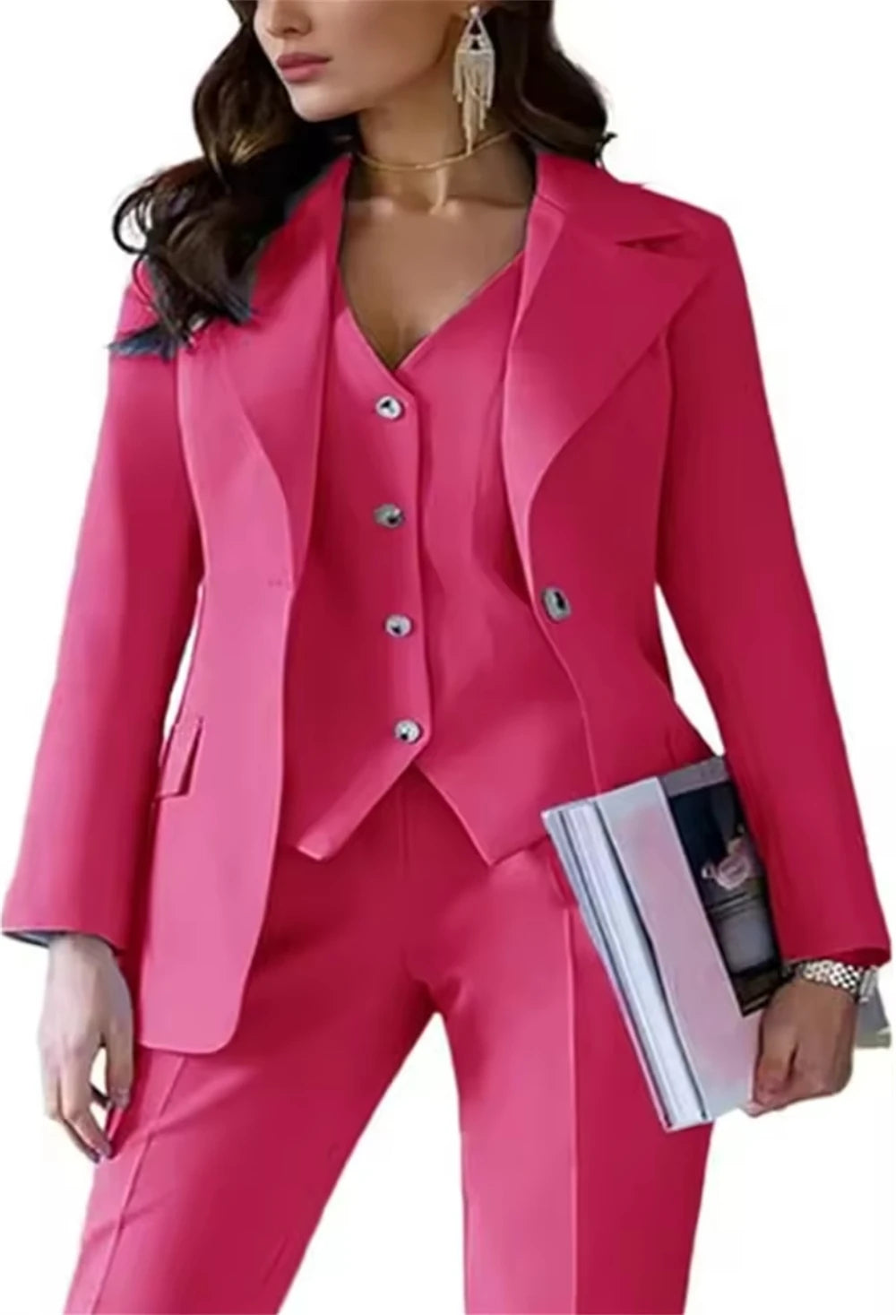 Slim Fit Three Piece Suit Set