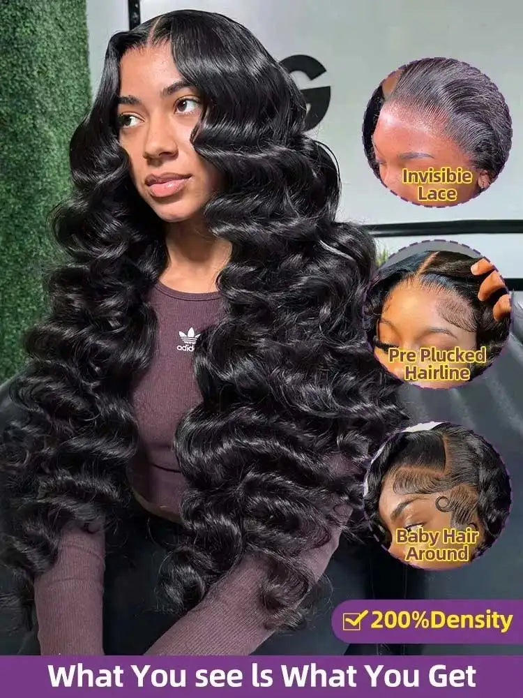 Premium Extra Long Deep Wave Lace Front Wig for Women