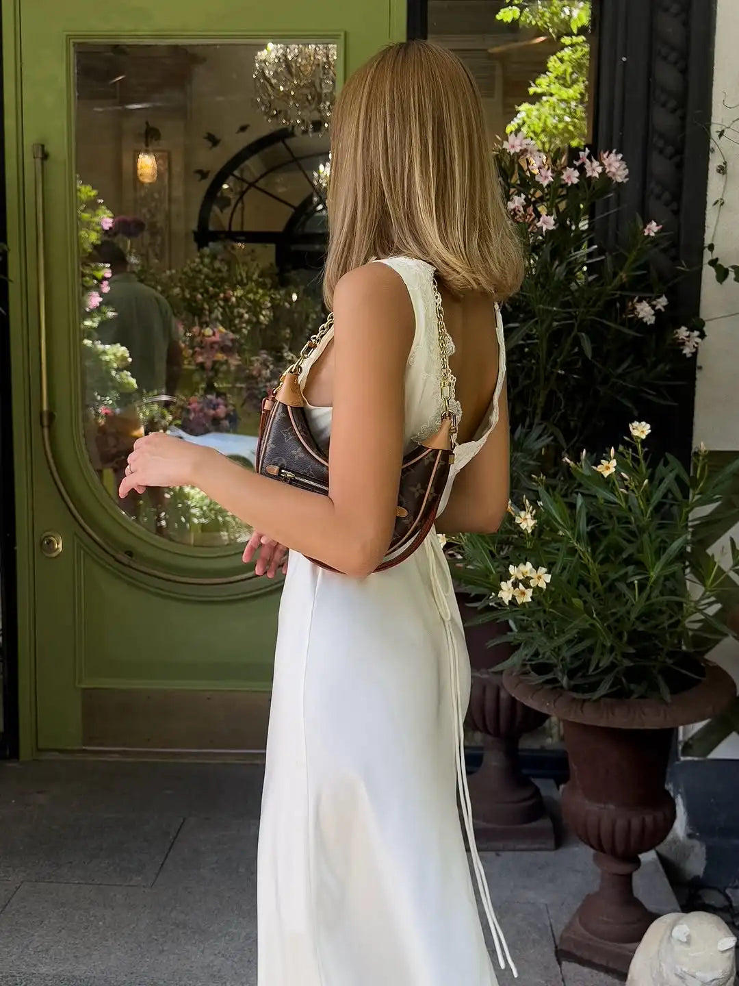 Sexy Deep V-neck Lace Patchwork Dress Women Solid Hollow-out Sleeveless High Waist Slim Maxi Dresses 2025 New Lady Party Robe