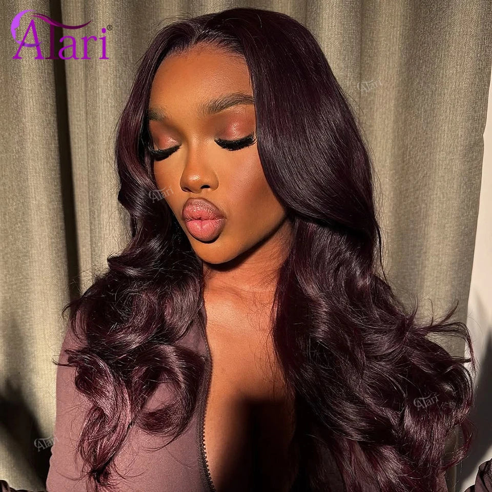 Black Cherry Body Wave Human Hair Wig