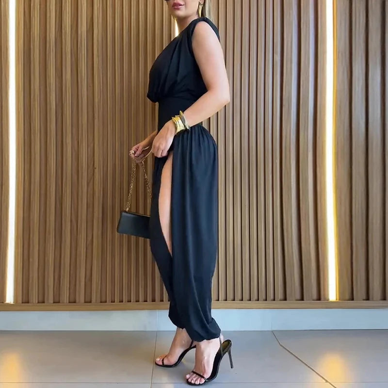 Elegant Sleeveless High Waisted Jumpsuit for Women