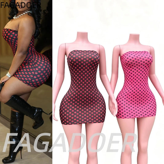Rose Red Polka Dot Sleeveless Dress