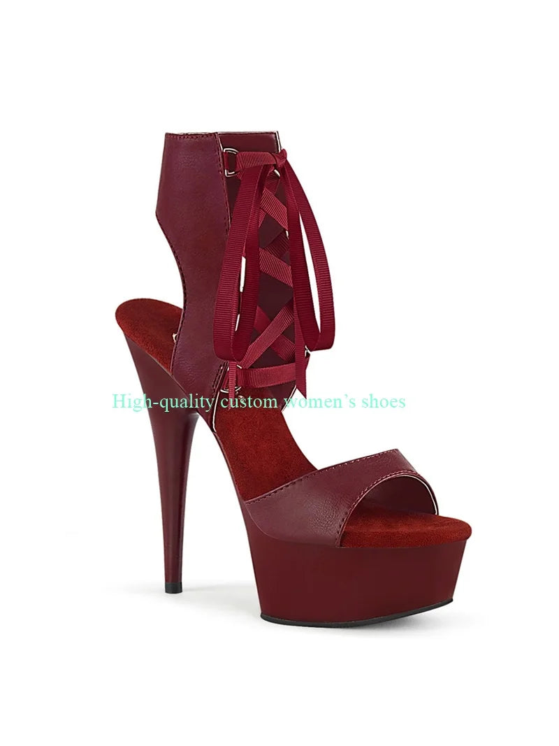 Extra High Waterproof Platform Stiletto Sandals for Women
