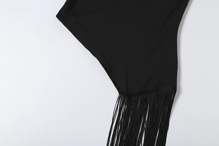 Strapless Backless Tassel Wrap Summer Top for Women