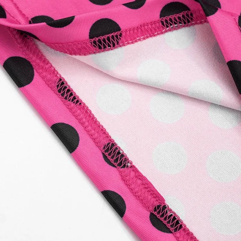 Polka Dot Print Sleeveless Backless Bodycon Dress for Women
