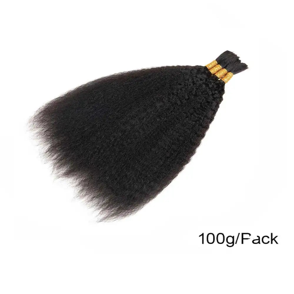 Virgin Kinky Straight Human Braiding Hair for Women