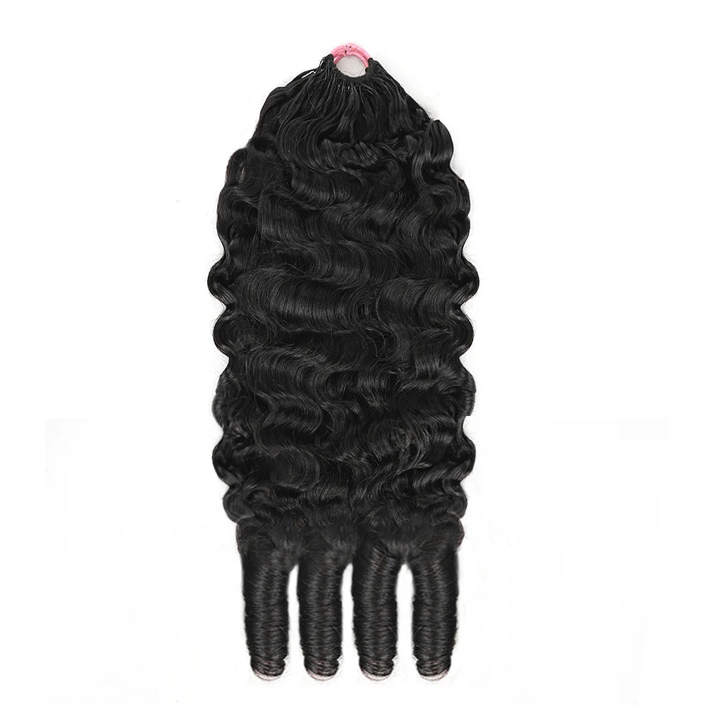 Burmese Curly Knotless Crochet Hair Extensions for Women