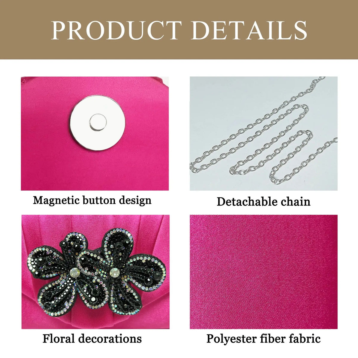 Elegant Satin Diamond Clutch Crossbody Bag for Women