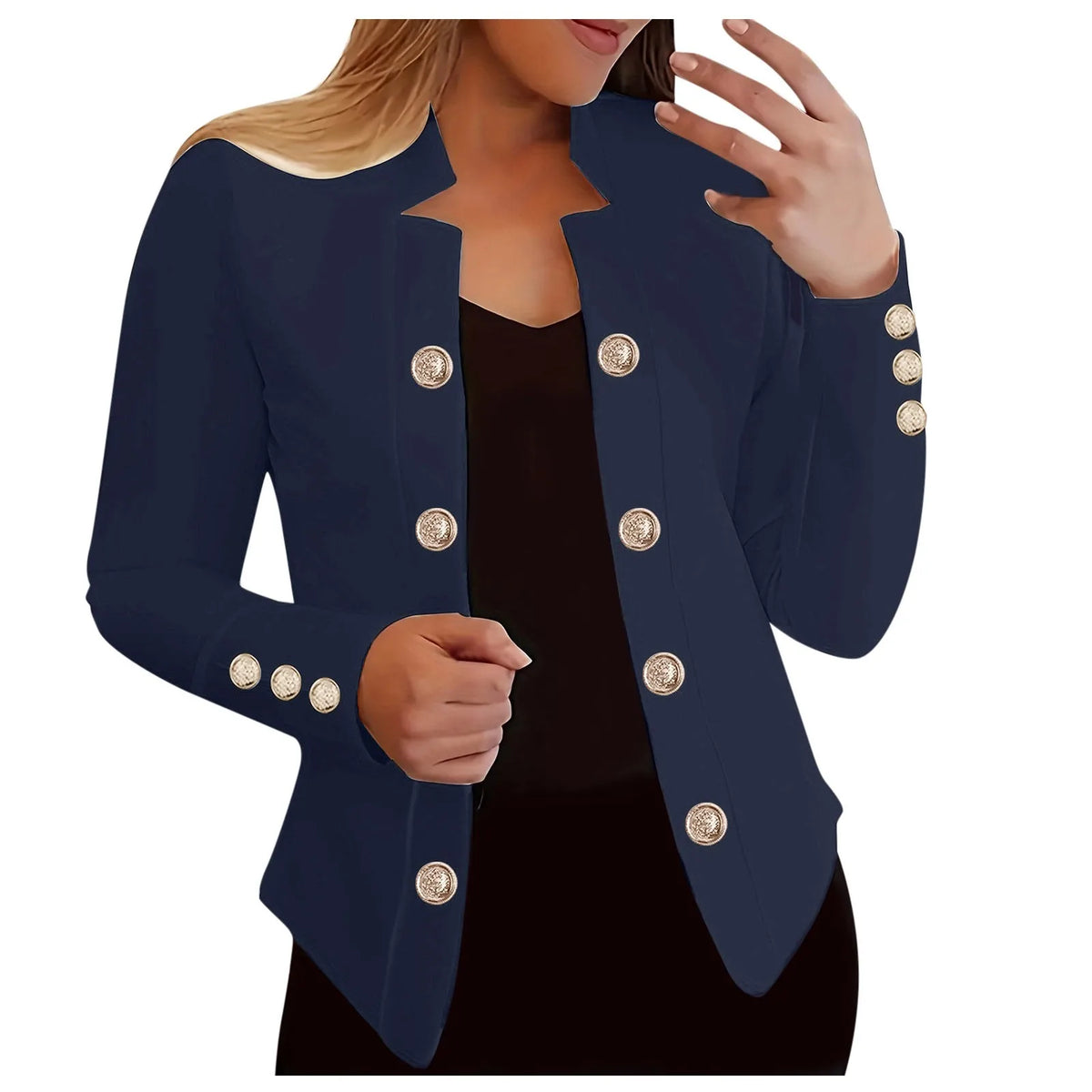 Lightweight Cropped Hooded Office Jacket for Women