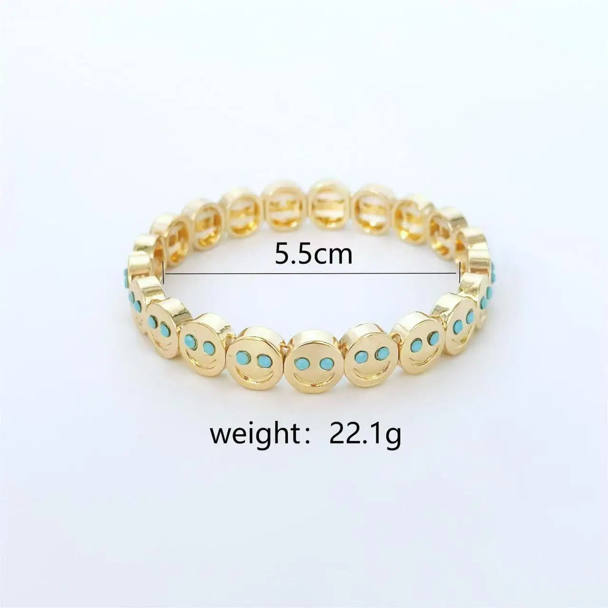 Colorful Smiley Face Charm Bracelet