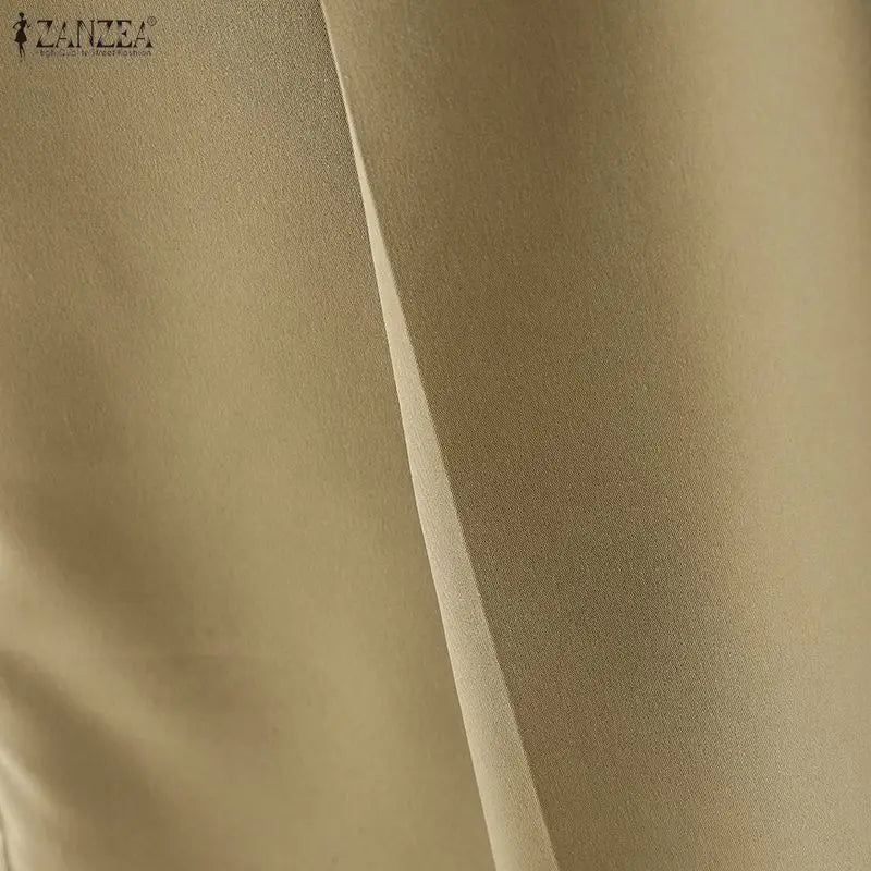 Casual Wide Leg Cropped Trousers With Elastic Waist for Women